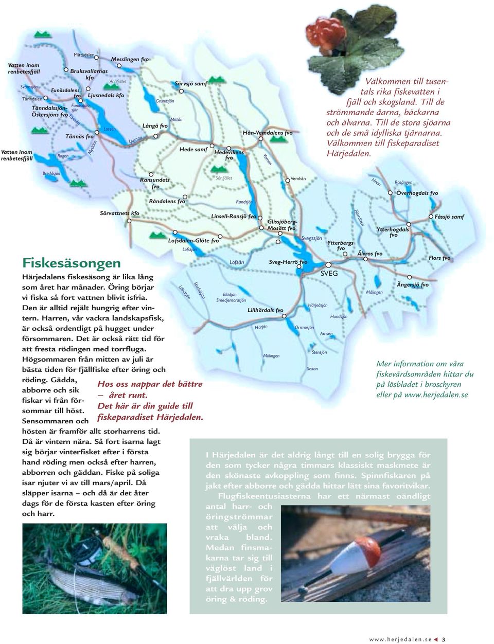 skogsland. Till de strömmande åarna, bäckarna och älvarna. Till de stora sjöarna och de små idylliska tjärnarna. Välkommen till fiskeparadiset Härjedalen.