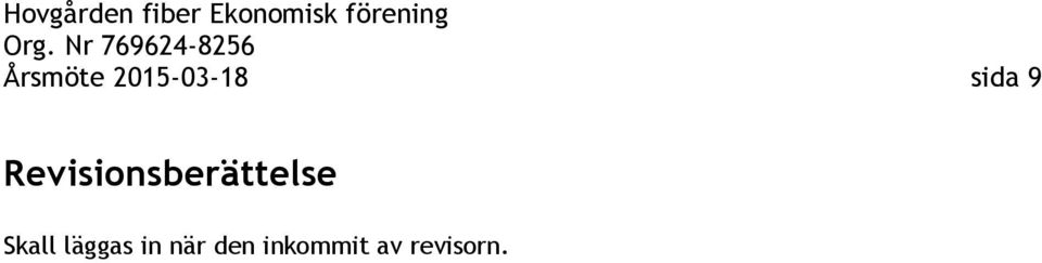 Revisionsberättelse