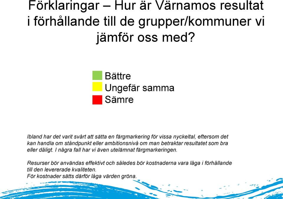 ståndpunkt eller ambitionsnivå om man betraktar resultatet som bra eller dåligt.