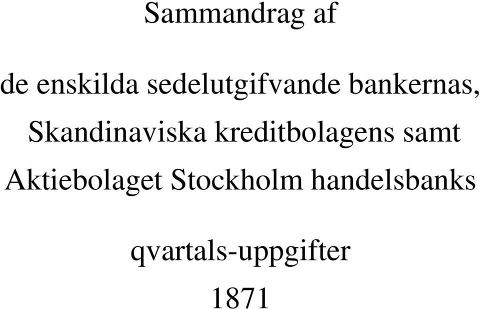 Skandinaviska kreditbolagens samt