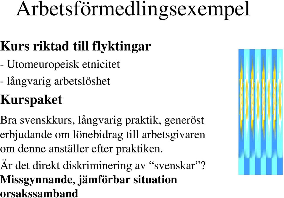 erbjudande om lönebidrag till arbetsgivaren om denne anställer efter praktiken.