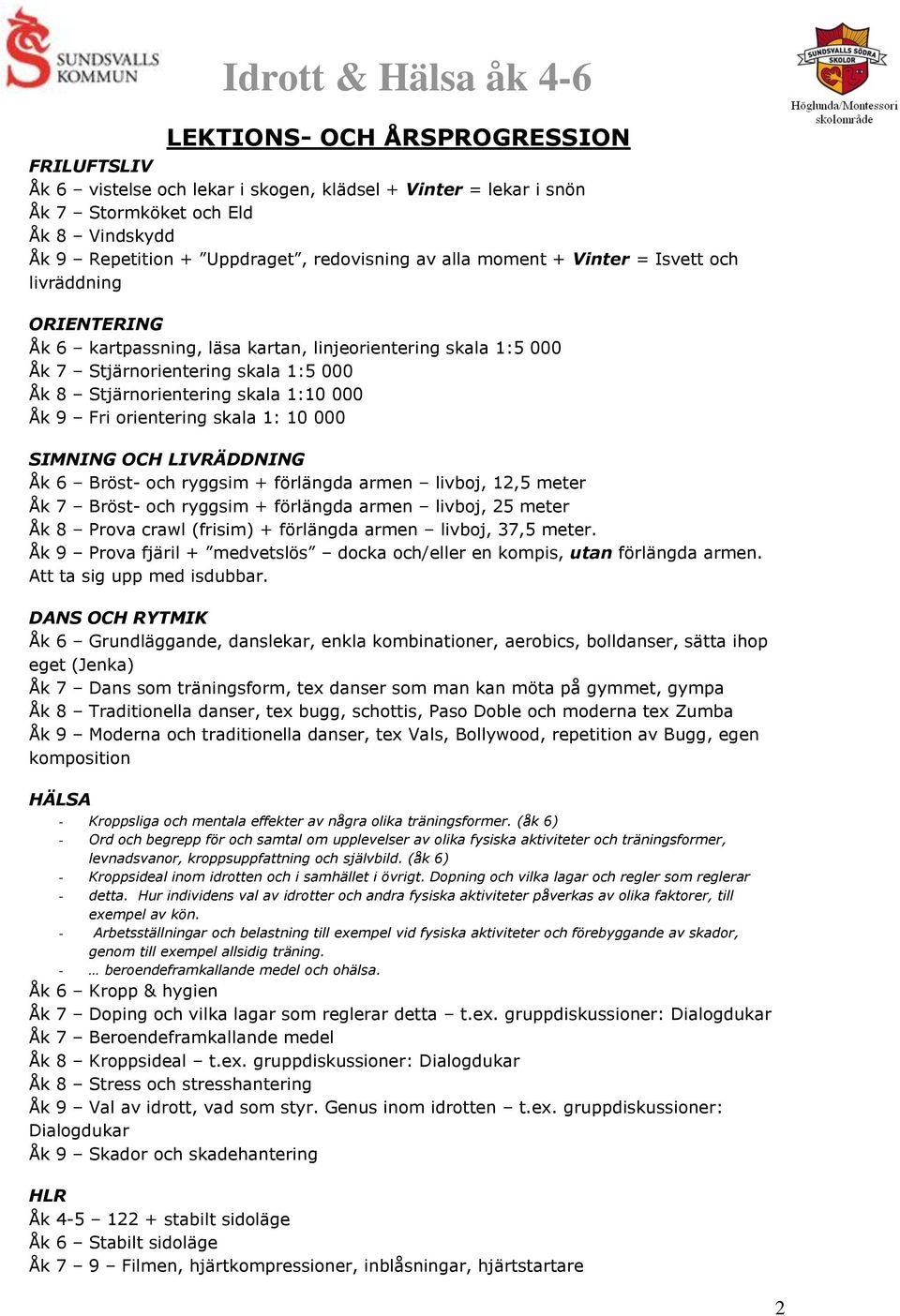 orientering skala 1: 10 000 SIMNING OH LIVRÄDDNING Åk 6 Bröst- och ryggsim + förlängda armen livboj, 12,5 meter Åk 7 Bröst- och ryggsim + förlängda armen livboj, 25 meter Åk 8 Prova crawl (frisim) +