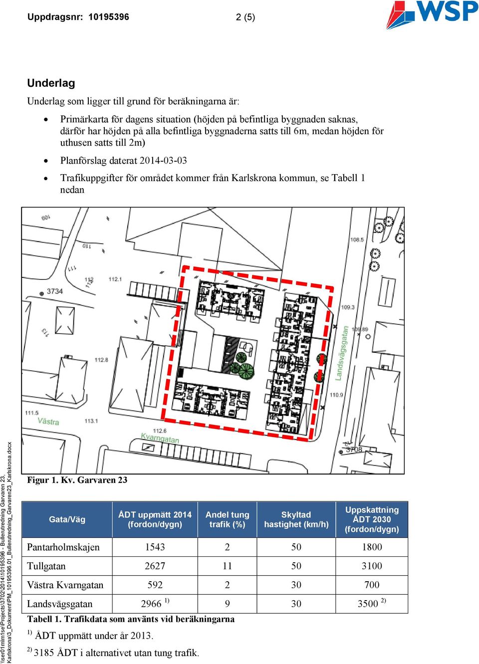 \\ser01mlm1se\projects\3702\2014\10195396 - Bullerutredning Garvaren 23, Karlskrona\3_Dokument\PM_10195396.01_Bullerutredning_Garvaren23_Karlskrona.docx Mall: Memo.dot ver 1.0 Figur 1. Kv.