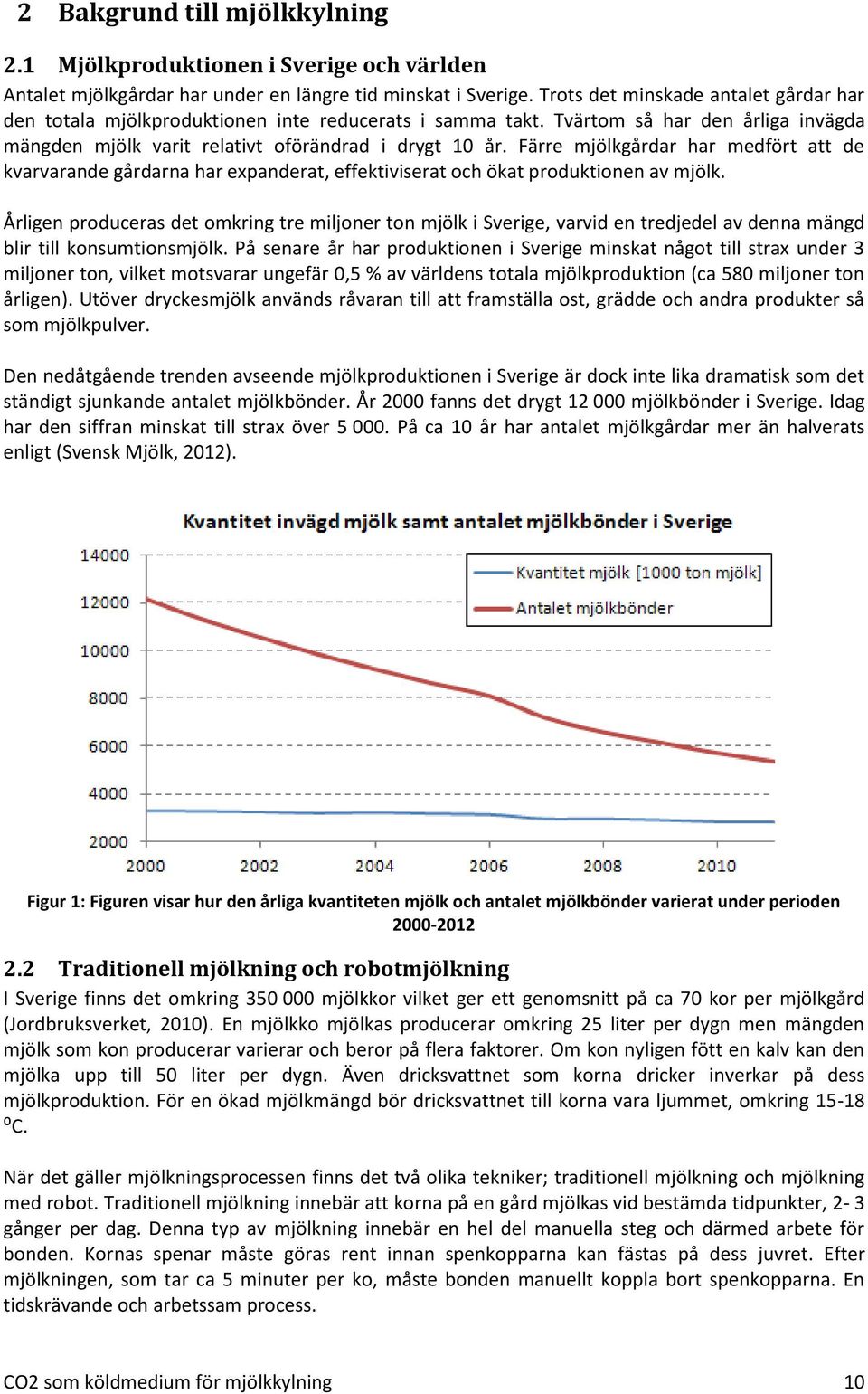 Färre mjölkgårdar har medfört att de kvarvarande gårdarna har expanderat, effektiviserat och ökat produktionen av mjölk.