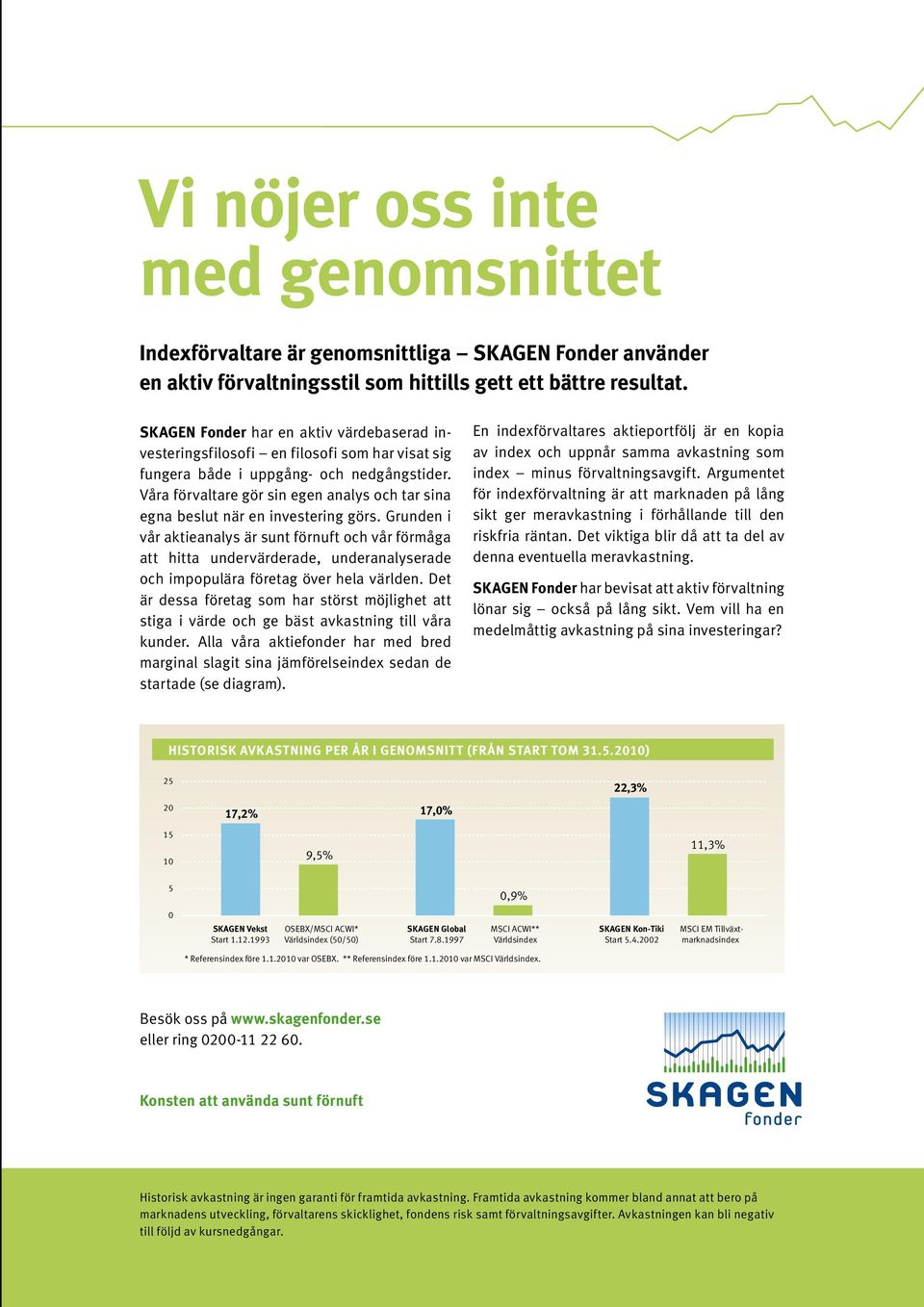 Våra förvaltare gör sin egen analys och tar sina egna beslut när en investering görs.