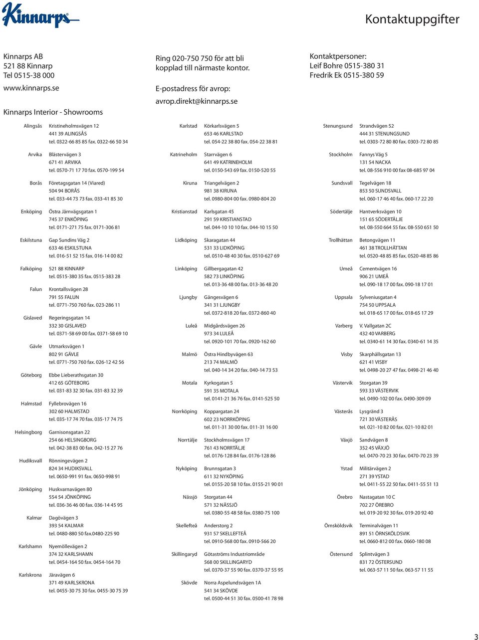 se Karlstad Körkarlsvägen 5 653 46 KARLSTAD tel. 054-22 38 80 fax. 054-22 38 81 Katrineholm Starrvägen 6 641 49 KATRINEHOLM tel. 0150-543 69 fax.