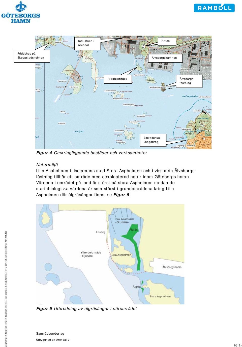 tillhör ett område med oexploaterad natur inom Göteborgs hamn.