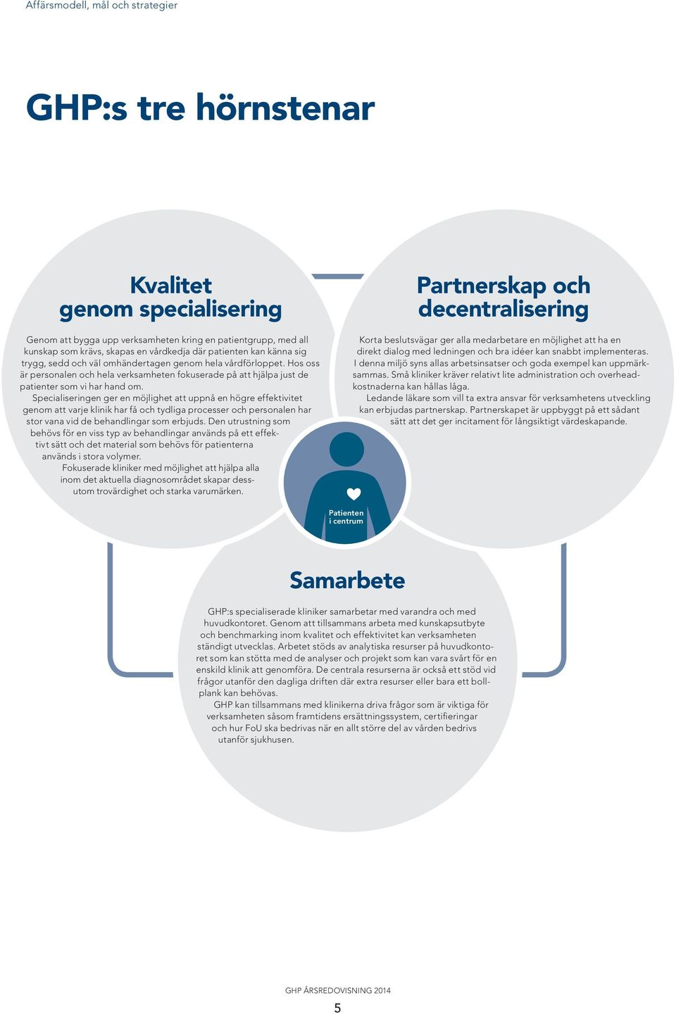 Specialiseringen ger en möjlighet att uppnå en högre effektivitet genom att varje klinik har få och tydliga processer och personalen har stor vana vid de behandlingar som erbjuds.