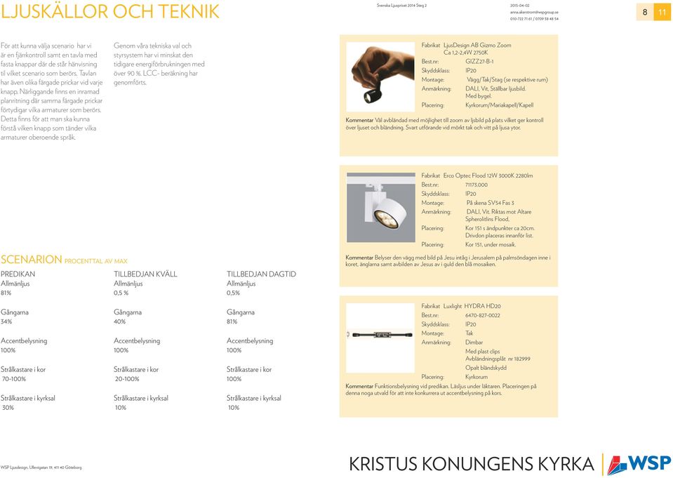 Detta finns för att man ska kunna förstå vilken knapp som tänder vilka armaturer oberoende språk. Genom våra tekniska val och styrsystem har vi minskat den tidigare energiförbrukningen med över 90 %.