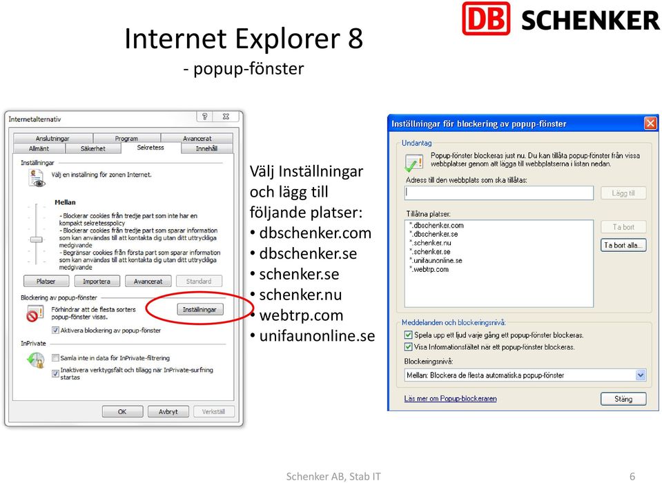 dbschenker.com dbschenker.se schenker.