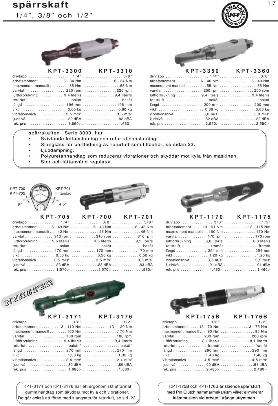 .................. 196 mm................ 196 mm vikt..................... 0,60 kg................ 0,60 kg vibrationsnivå............. 3,5 m/s 2................ 3,5 m/s 2 ljudnivå................... 82 dba.