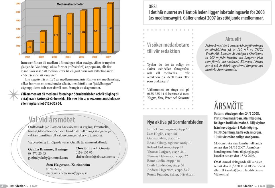 Vandring i olika former (=friskvård) är populärt, allt fler människor inser att motion leder till en god hälsa och välbefinnande - det är inne att vara ute.