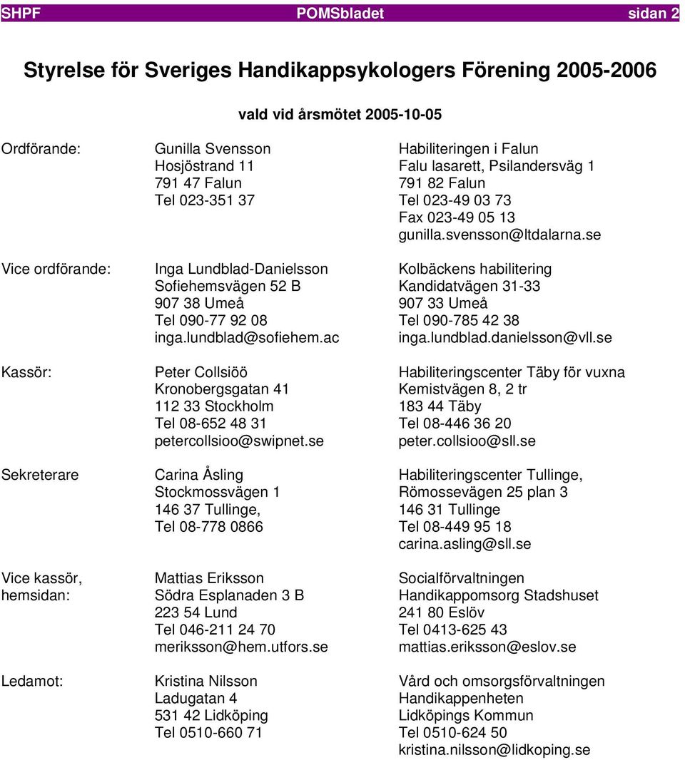 ac Peter Collsiöö Kronobergsgatan 41 112 33 Stockholm Tel 08-652 48 31 petercollsioo@swipnet.