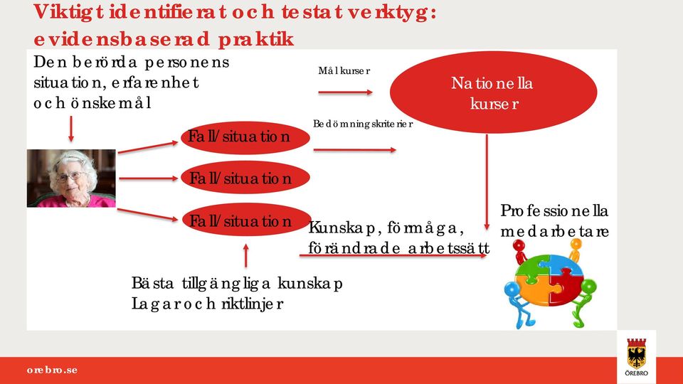 Bedömningskriterier Nationella kurser Fall/situation Fall/situation Kunskap,