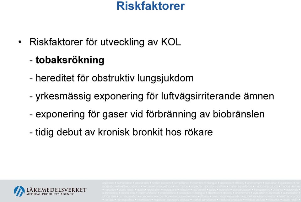 för luftvägsirriterande ämnen - exponering för gaser vid