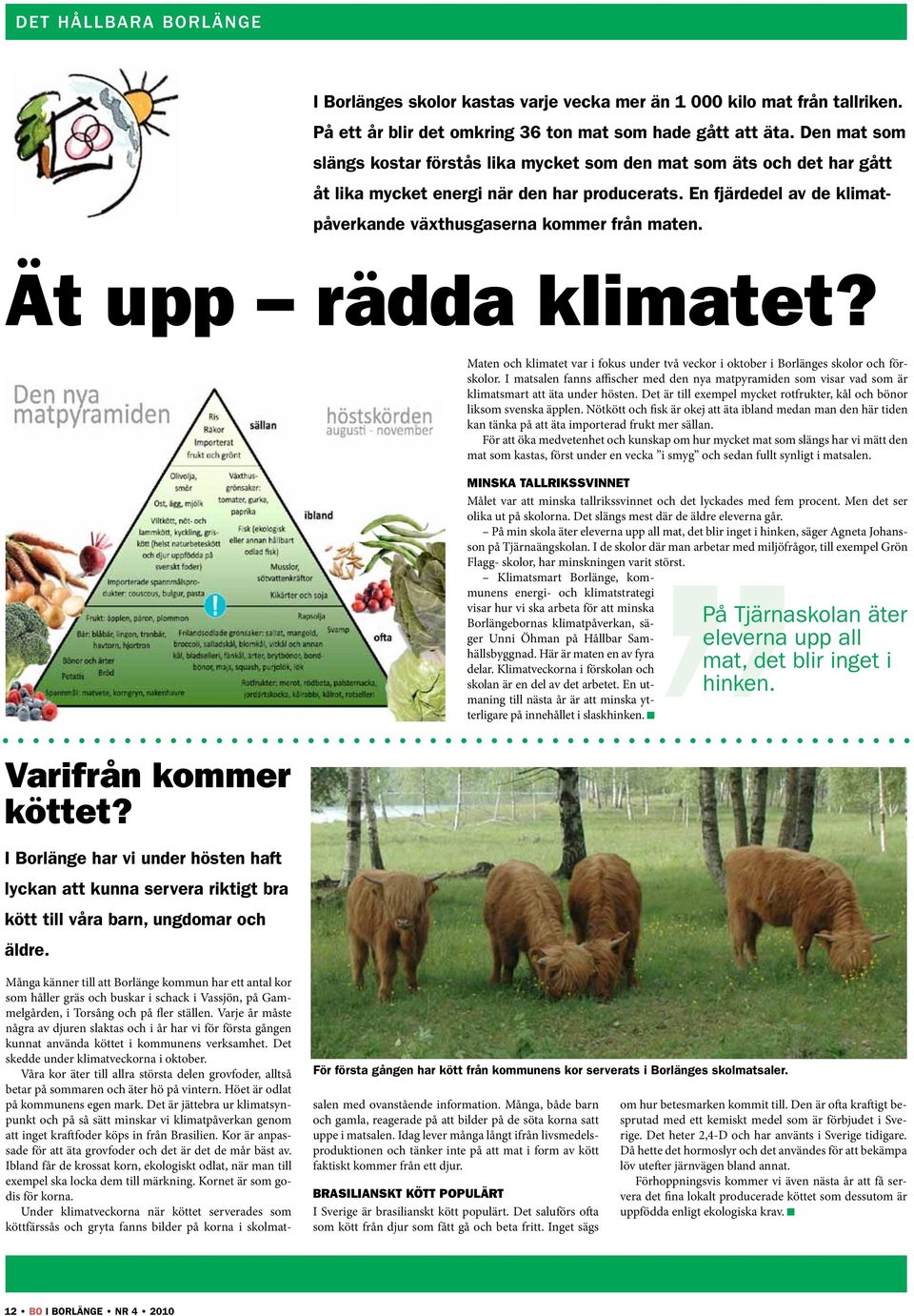 Ät upp rädda klimatet? Maten och klimatet var i fokus under två veckor i oktober i Borlänges skolor och förskolor.