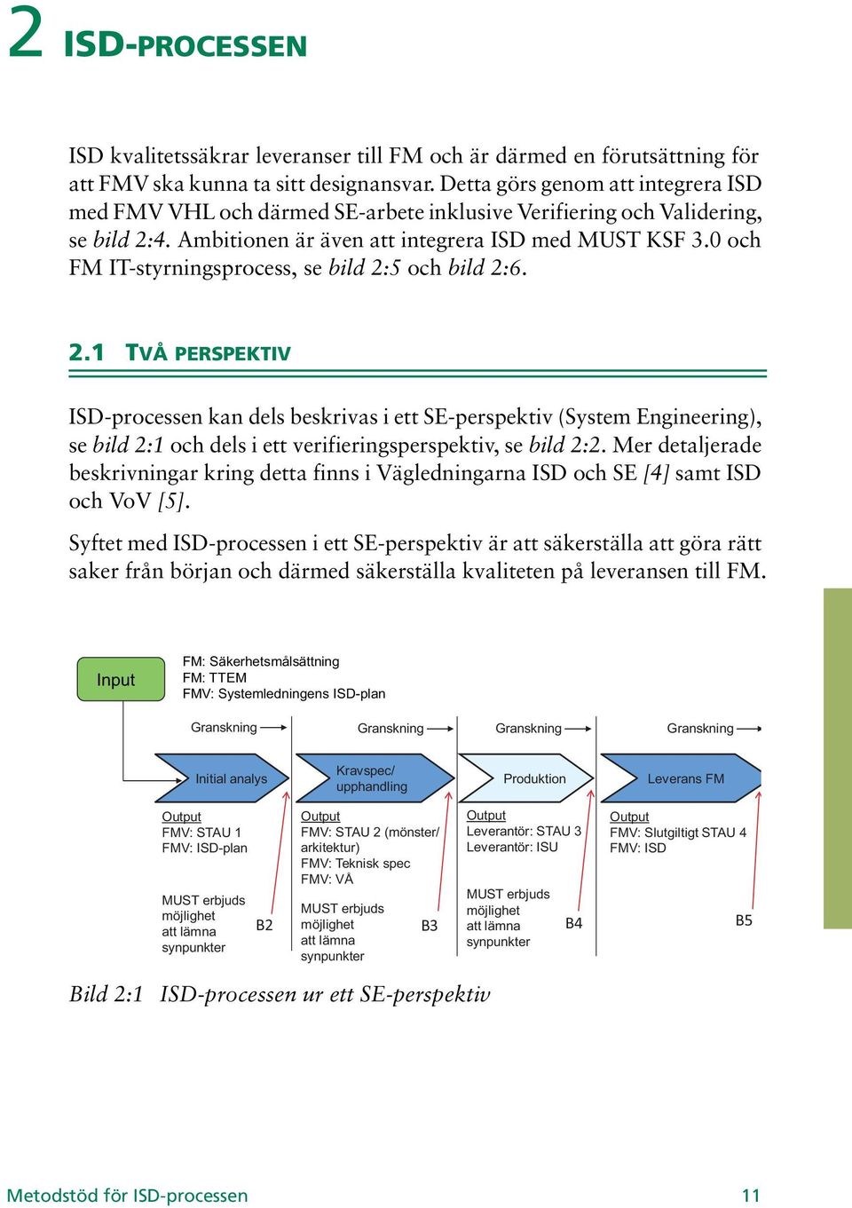 0 och FM IT-styrningsprocess, se bild 2:5 och bild 2:6. 2.1 TVÅ PERSPEKTIV ISD-processen kan dels beskrivas i ett SE-perspektiv (System Engineering), se bild 2:1 och dels i ett verifieringsperspektiv, se bild 2:2.