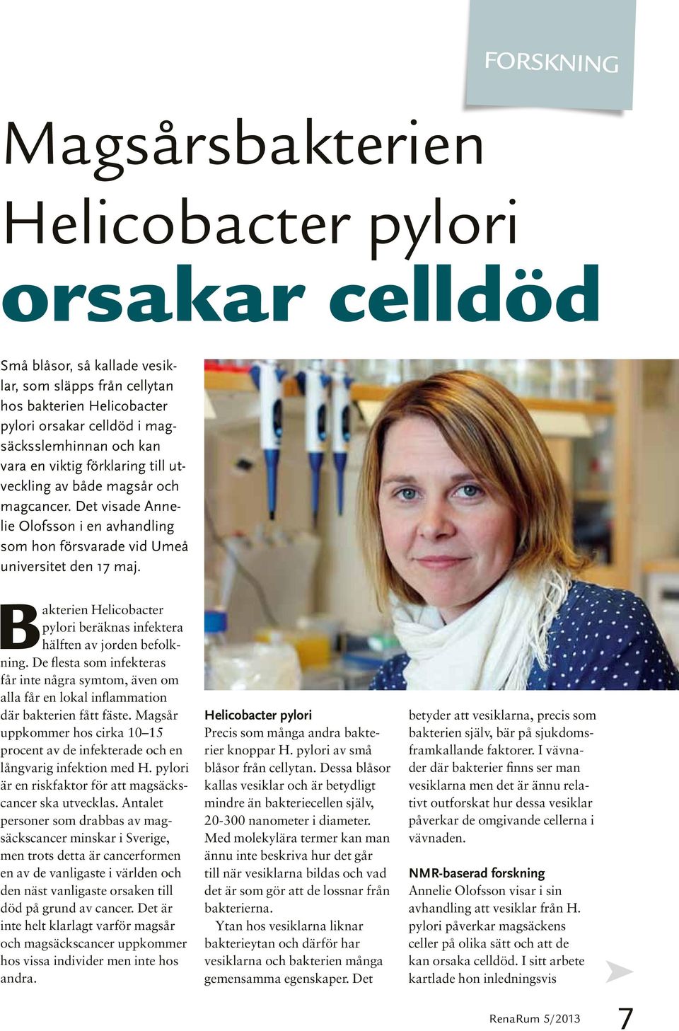 Bakterien Helicobacter pylori beräknas infektera hälften av jorden befolkning. De flesta som infekteras får inte några symtom, även om alla får en lokal inflammation där bakterien fått fäste.