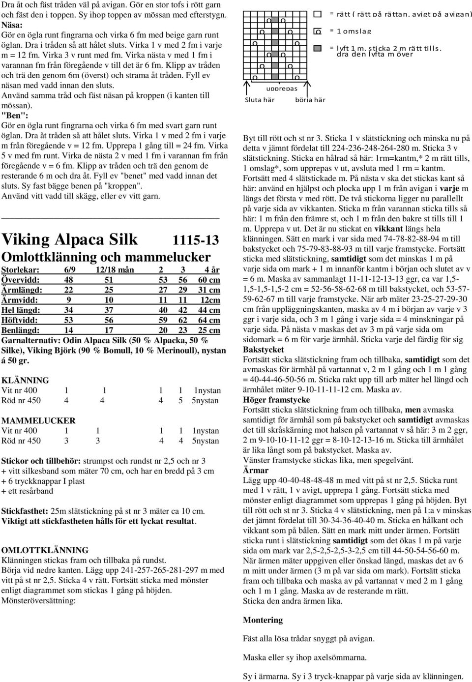 Virka nästa med 1 fm i arannan fm från föregående till det är 6 fm. Klipp a tråden och trä den genom 6m (öerst) och strama åt tråden. Fyll e näsan med add innan den sluts.