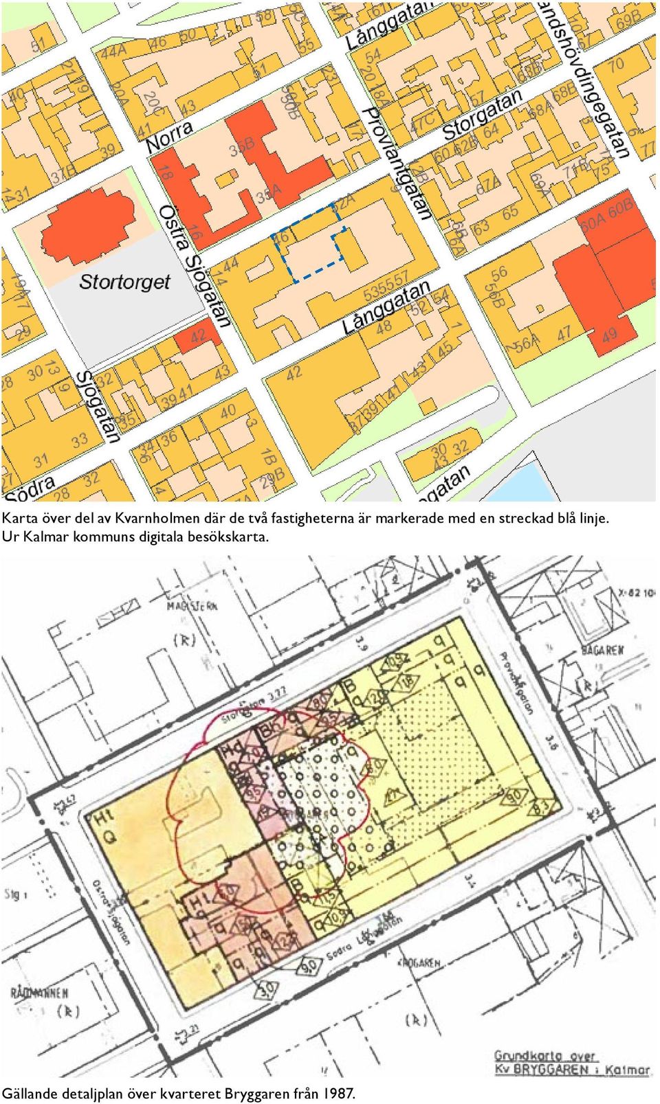 linje. Ur Kalmar kommuns digitala besökskarta.