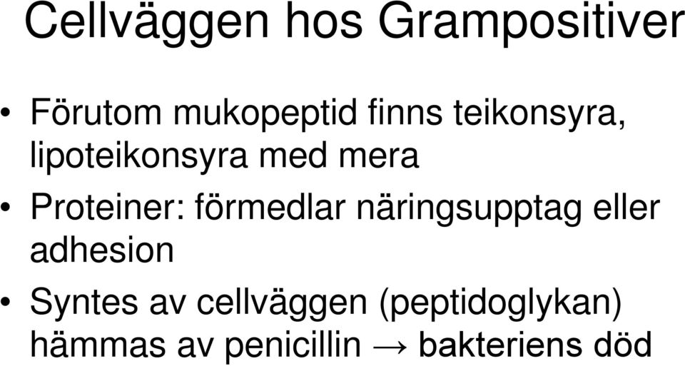 förmedlar näringsupptag eller adhesion Syntes av