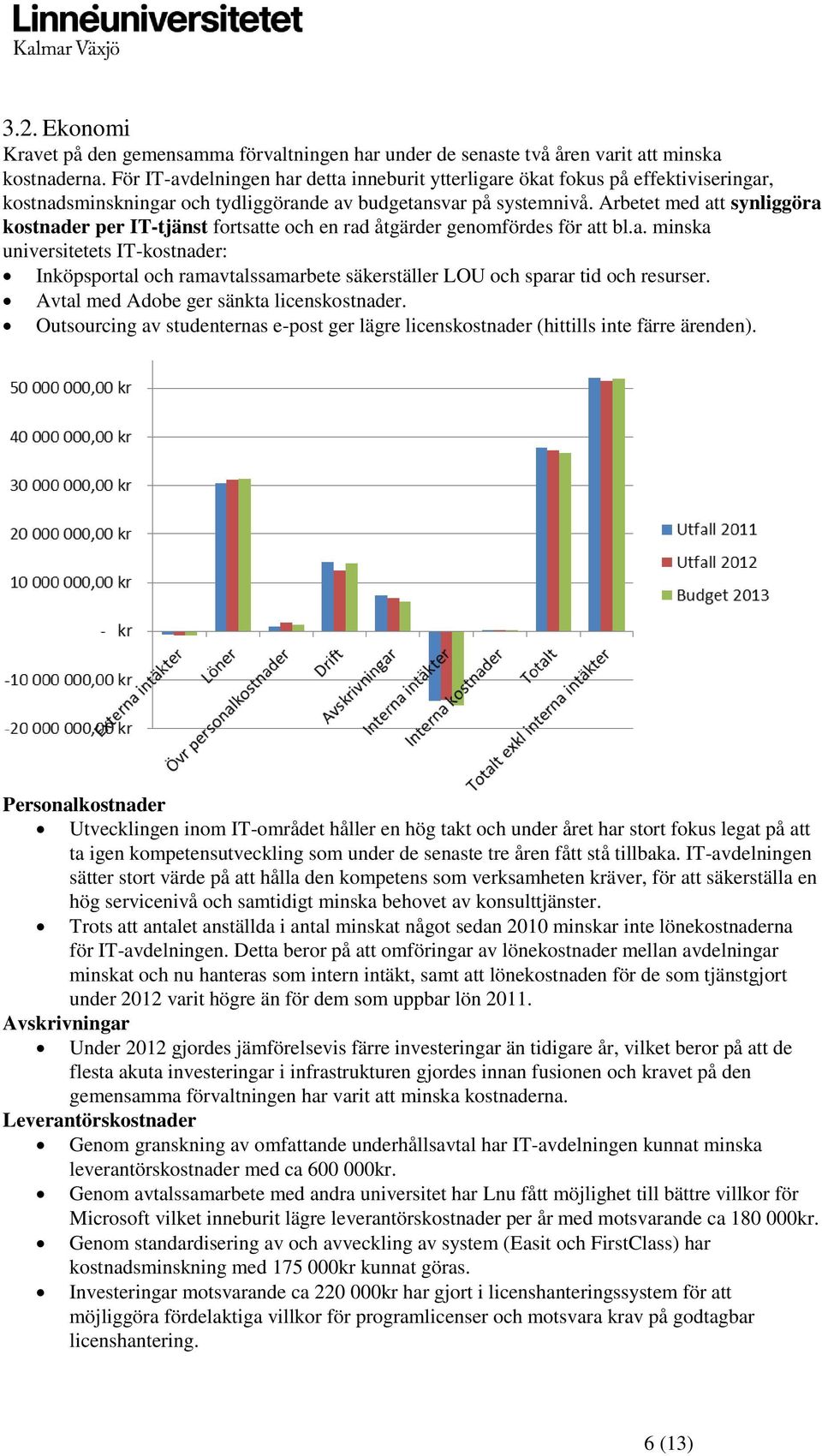 Arbetet med att synliggöra kostnader per IT-tjänst fortsatte och en rad åtgärder genomfördes för att bl.a. minska universitetets IT-kostnader: Inköpsportal och ramavtalssamarbete säkerställer LOU och sparar tid och resurser.