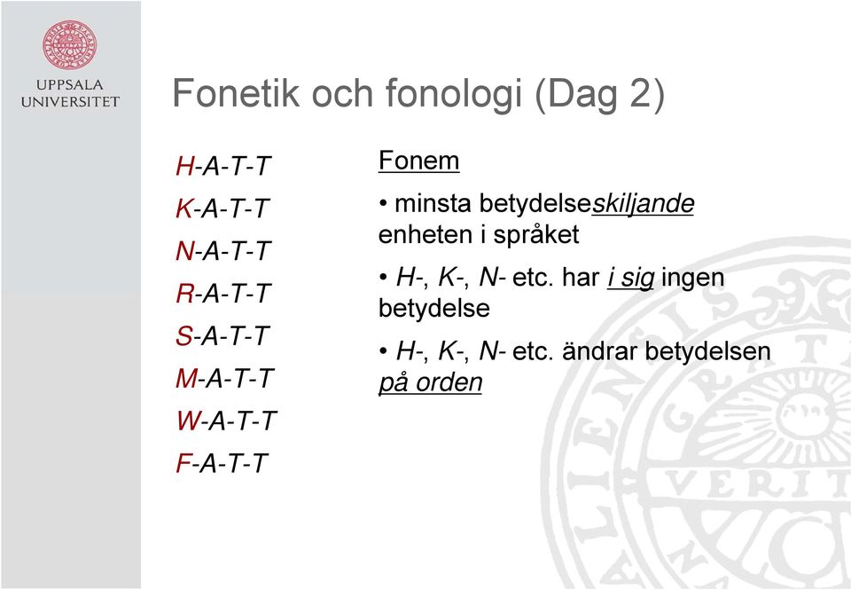 betydelseskiljande enheten i språket H-, K-, N- etc.