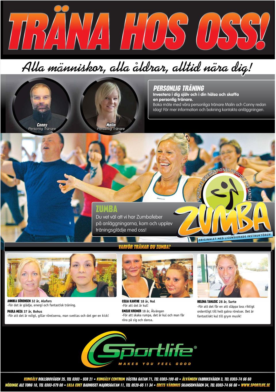 VARFÖR TRÄNAR DU ZUMBA? SPORTLIFE INTERNATIONAL PROUDLY PRESENTS O R I G I N A L E T M E D L I C E N S I E R A D E I N S T R U K T Ö R E R!