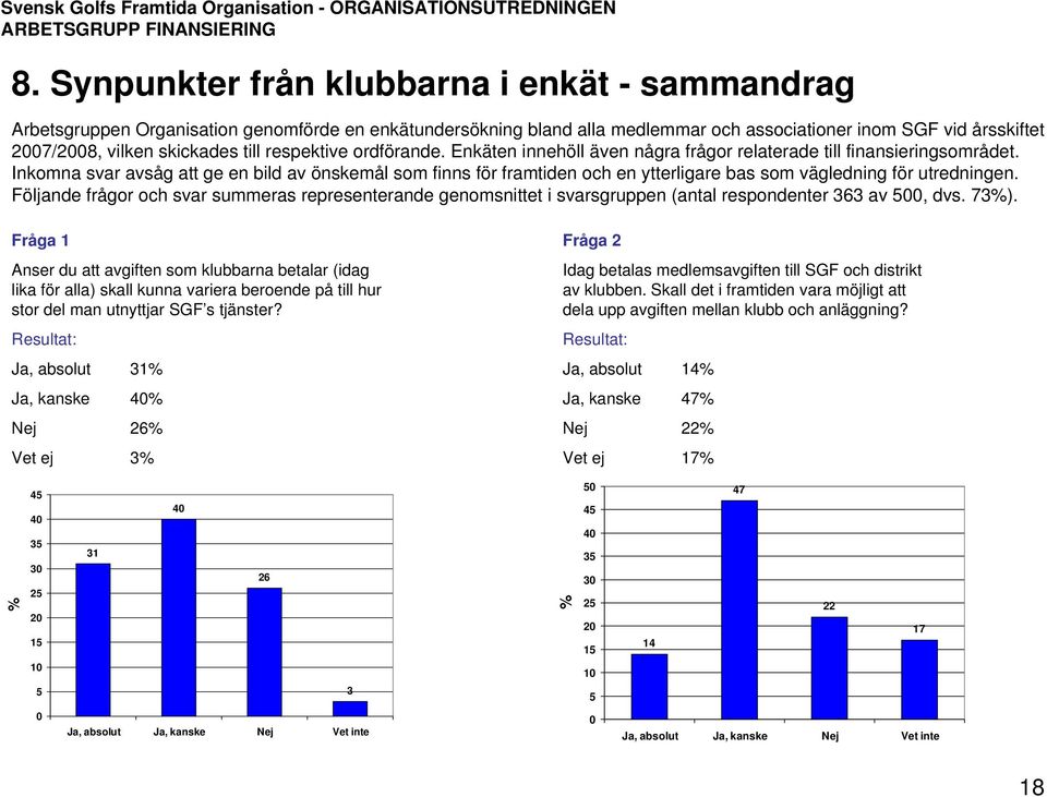 Inkomna svar avsåg att ge en bild av önskemål som finns för framtiden och en ytterligare bas som vägledning för utredningen.