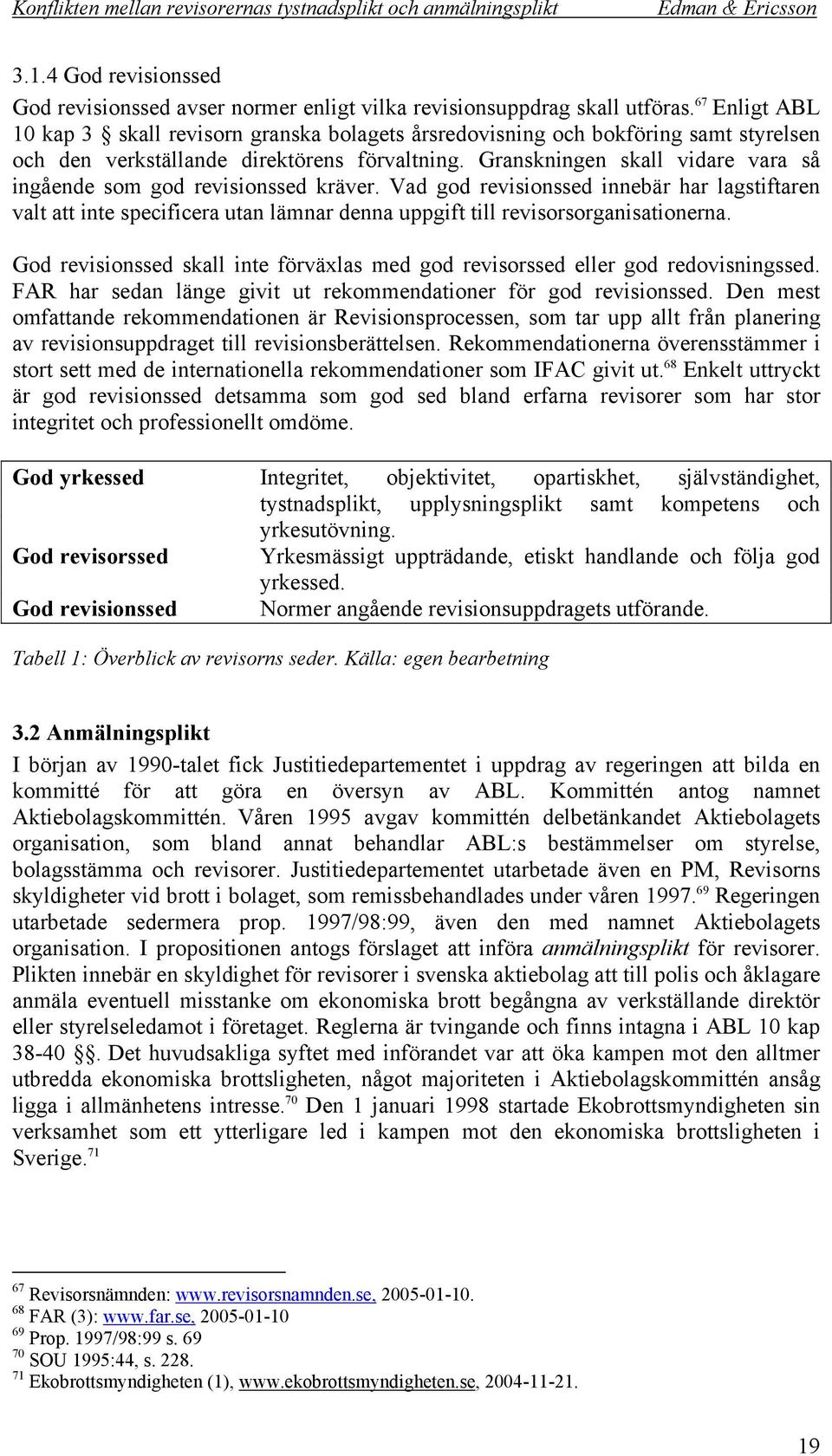 Granskningen skall vidare vara så ingående som god revisionssed kräver. Vad god revisionssed innebär har lagstiftaren valt att inte specificera utan lämnar denna uppgift till revisorsorganisationerna.