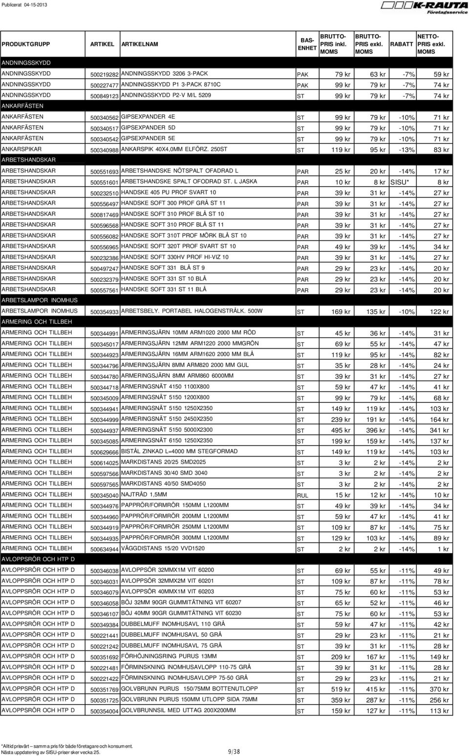 ANKARFÄSTEN 500340542 GIPSEXPANDER 5E ST 99 kr 79 kr -10% 71 kr ANKARSPIKAR 500340988 ANKARSPIK 40X4,0MM ELFÖRZ.