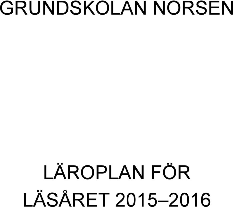 LÄROPLAN FÖR