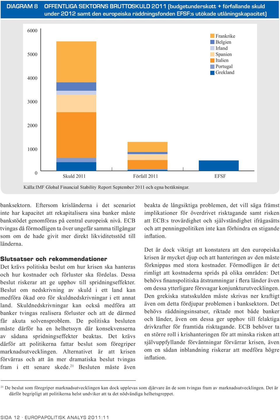 Eftersom krisländerna i det scenariot inte har kapacitet att rekapitalisera sina banker måste bankstödet genomföras på central europeisk nivå.