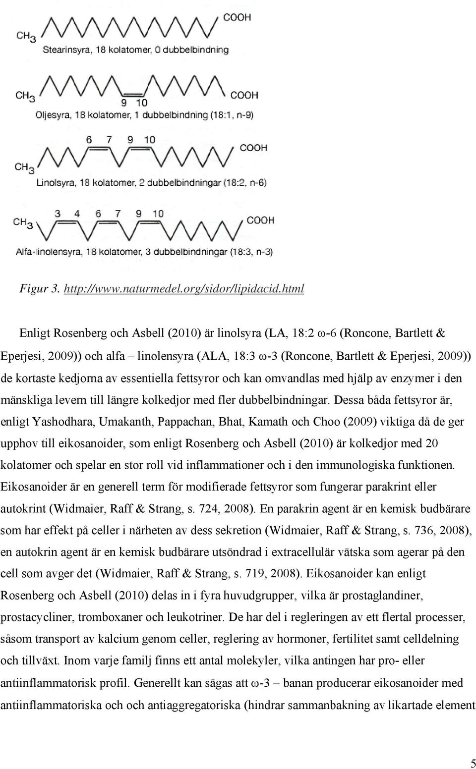 essentiella fettsyror och kan omvandlas med hjälp av enzymer i den mänskliga levern till längre kolkedjor med fler dubbelbindningar.