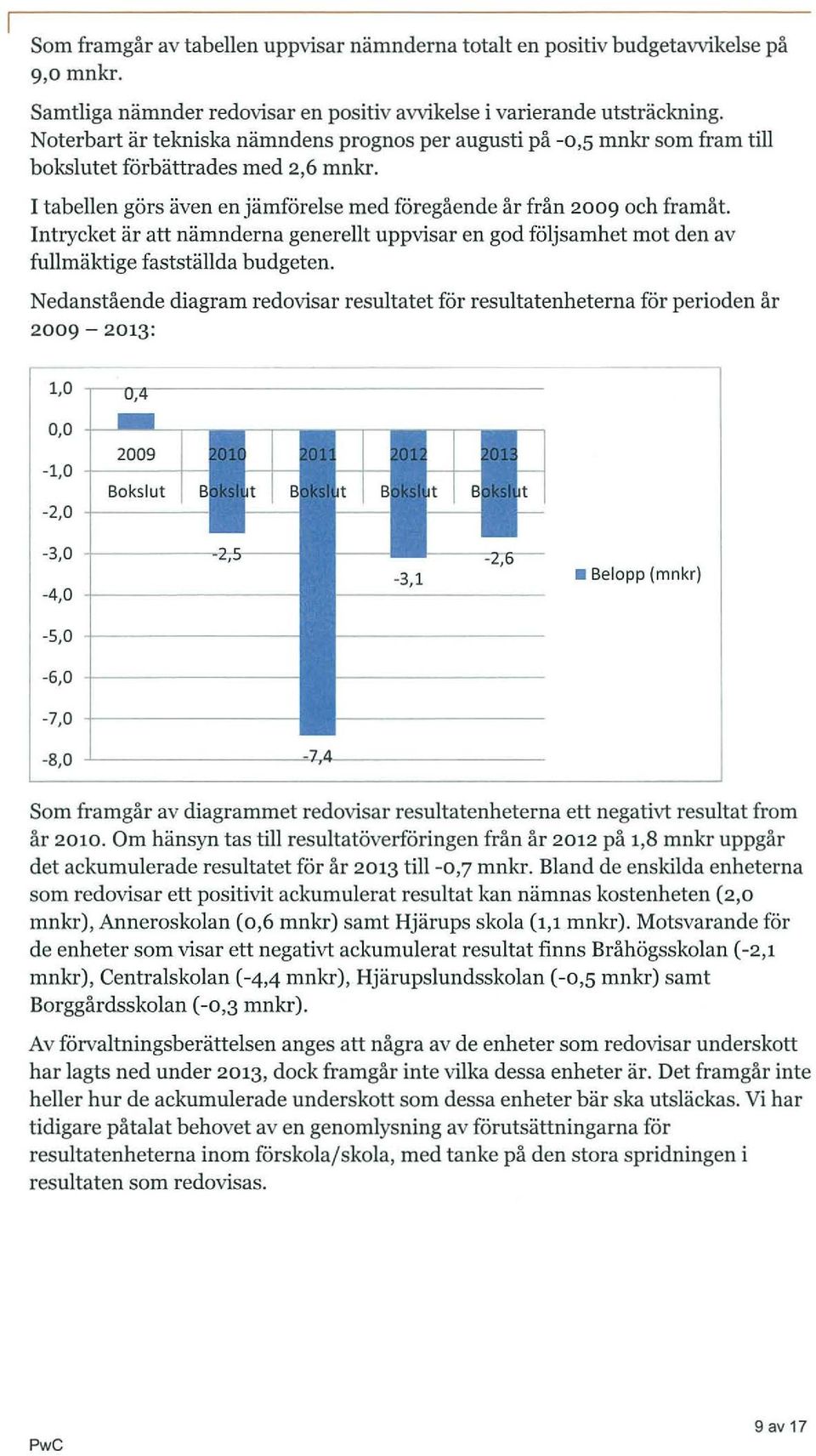 Intrycket är att nämnderna generellt uppvisar en god följsamhet mot den av fullmäktige fastställda budgeten.