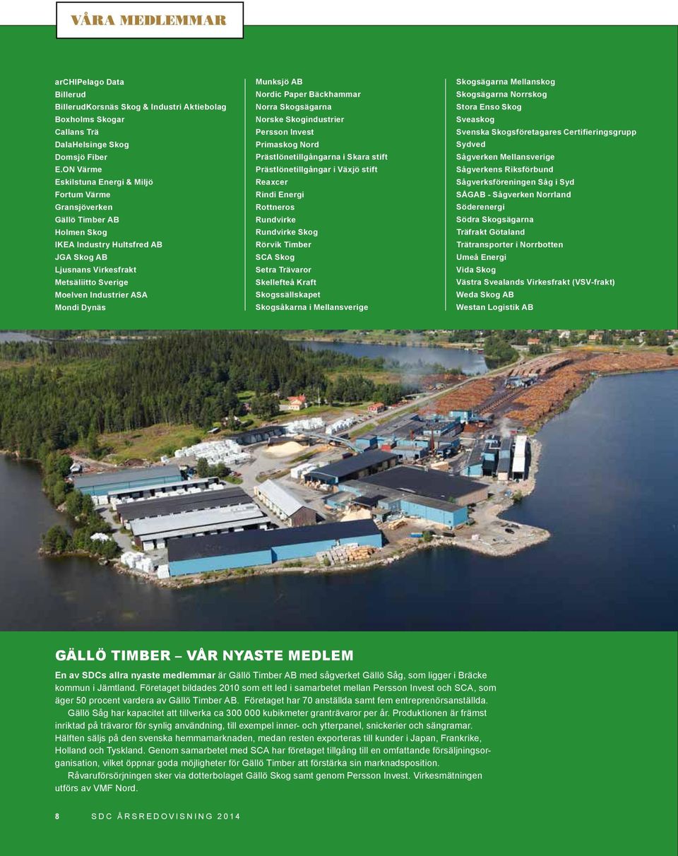 Dynäs Munksjö AB Nordic Paper Bäckhammar Norra Skogsägarna Norske Skogindustrier Persson Invest Primaskog Nord Prästlönetillgångarna i Skara stift Prästlönetillgångar i Växjö stift Reaxcer Rindi
