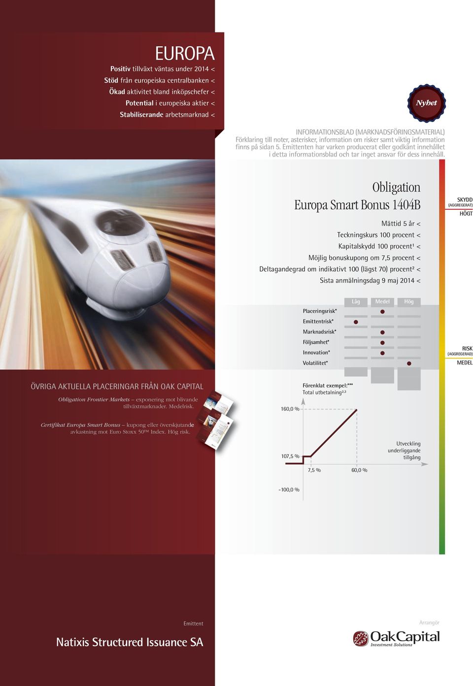 Emittenten har varken producerat eller godkänt innehållet i detta informationsblad och tar inget ansvar för dess innehåll.