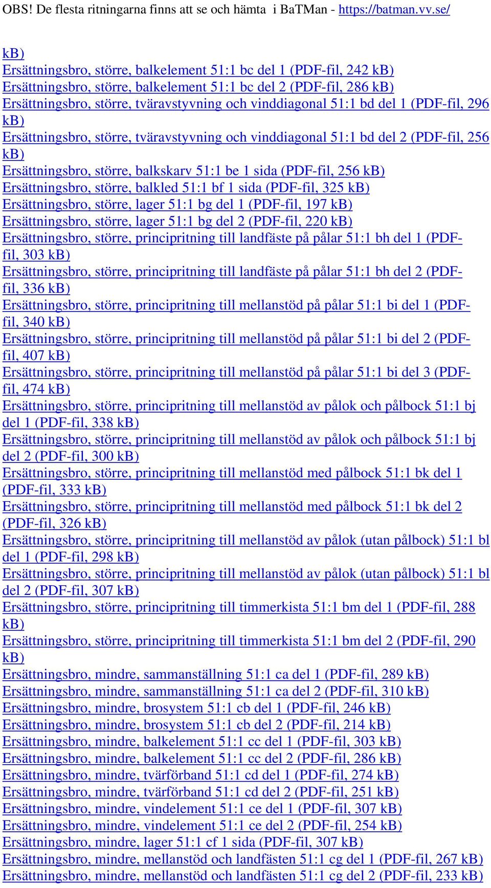 bf 1 sida (PDF-fil, 325 Ersättningsbro, större, lager 51:1 bg del 1 (PDF-fil, 197 Ersättningsbro, större, lager 51:1 bg del 2 (PDF-fil, 220 Ersättningsbro, större, principritning till landfäste på