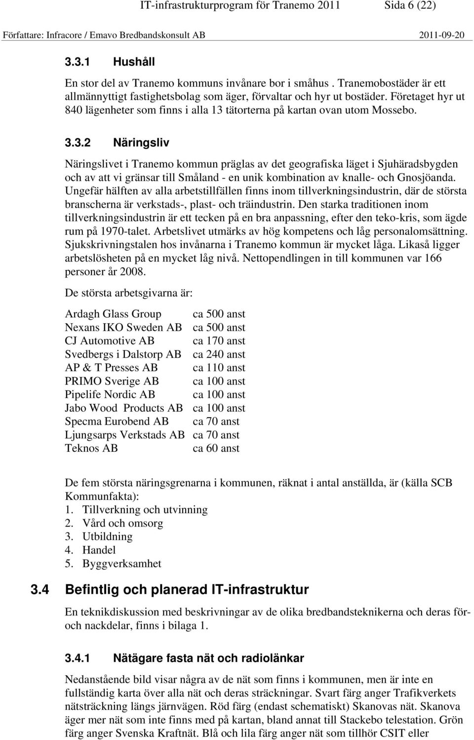 tätorterna på kartan ovan utom Mossebo. 3.