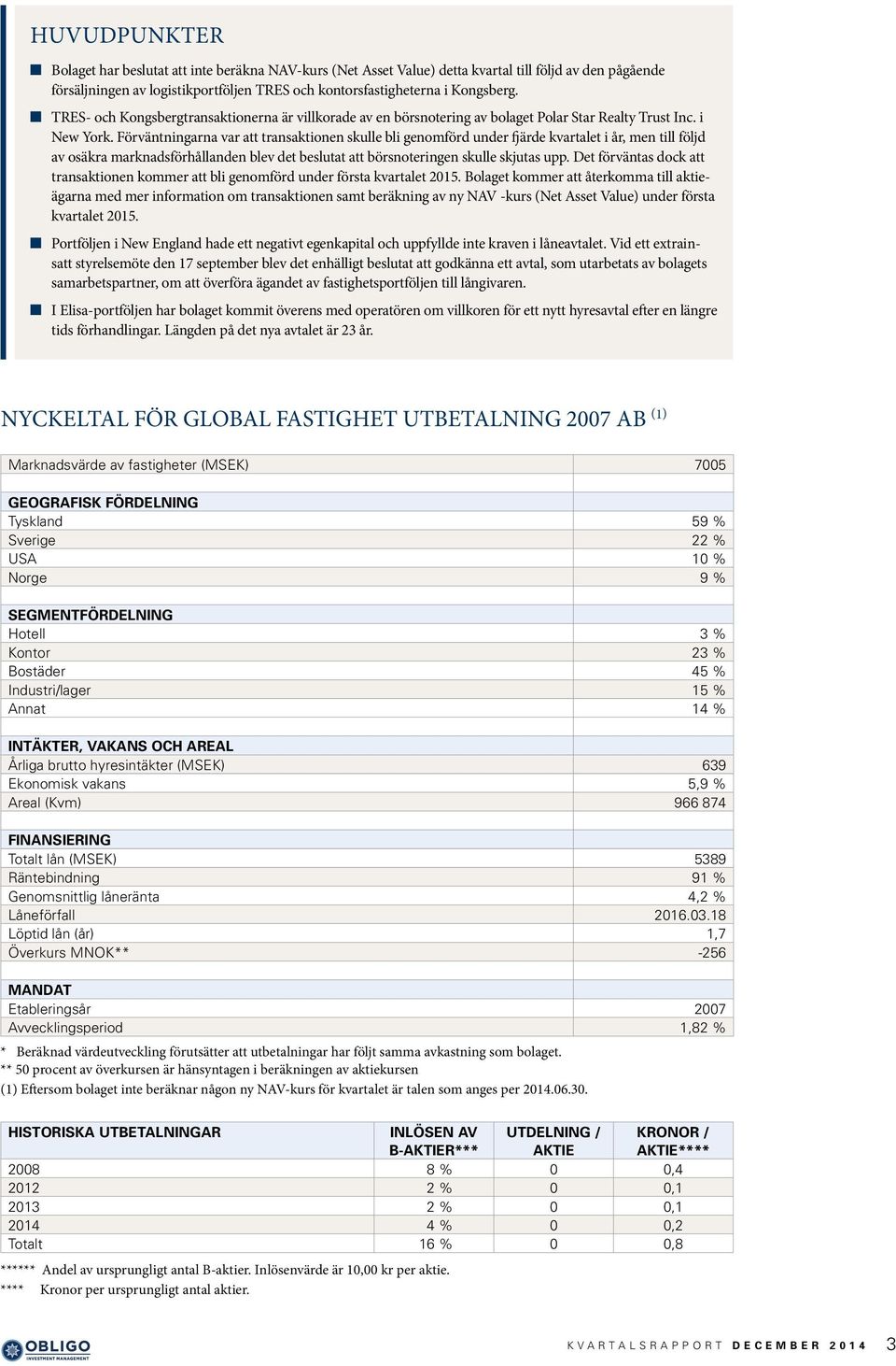 Förväntningarna var att transaktionen skulle bli genomförd under fjärde kvartalet i år, men till följd av osäkra marknadsförhållanden blev det beslutat att börsnoteringen skulle skjutas upp.