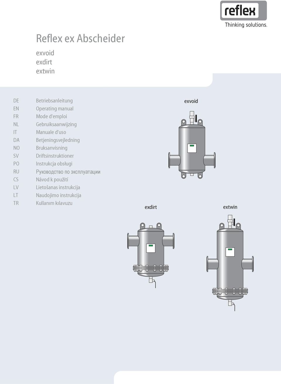 Operating manual Mode d'emploi Gebruiksaanwijzing Manuale d'uso Betjeningsvejledning