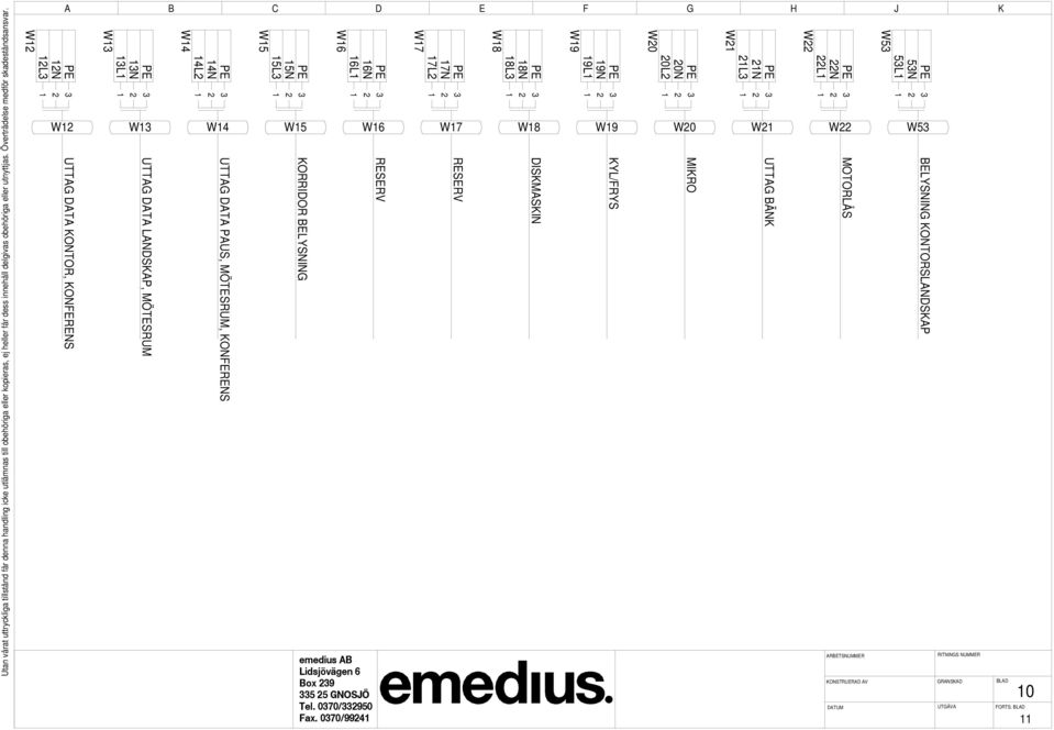 BÄNK MKRO KYL/FRYS DSKMASKN KORRDOR BELYSNNG UTTAG DATA PAUS, MÖTESRUM, KONFERENS UTTAG DATA LANDSKAP,