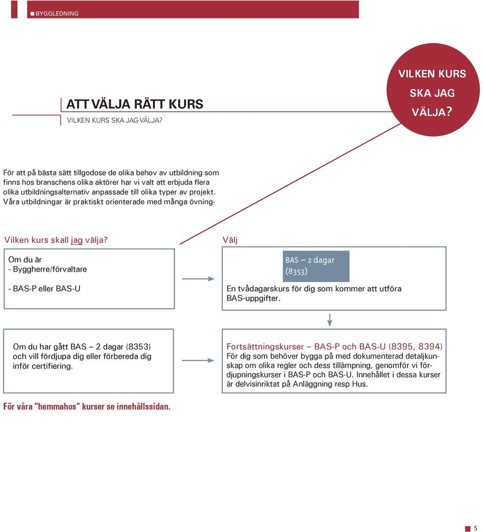 Våra utbildningar är praktiskt orienterade med många övning- Vilken kurs skall jag välja?