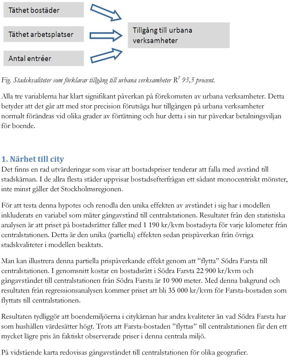 boende. 1. Närhet till city Det finns en rad utvärderingar som visar att bostadspriser tenderar att falla med avstånd till stadskärnan.