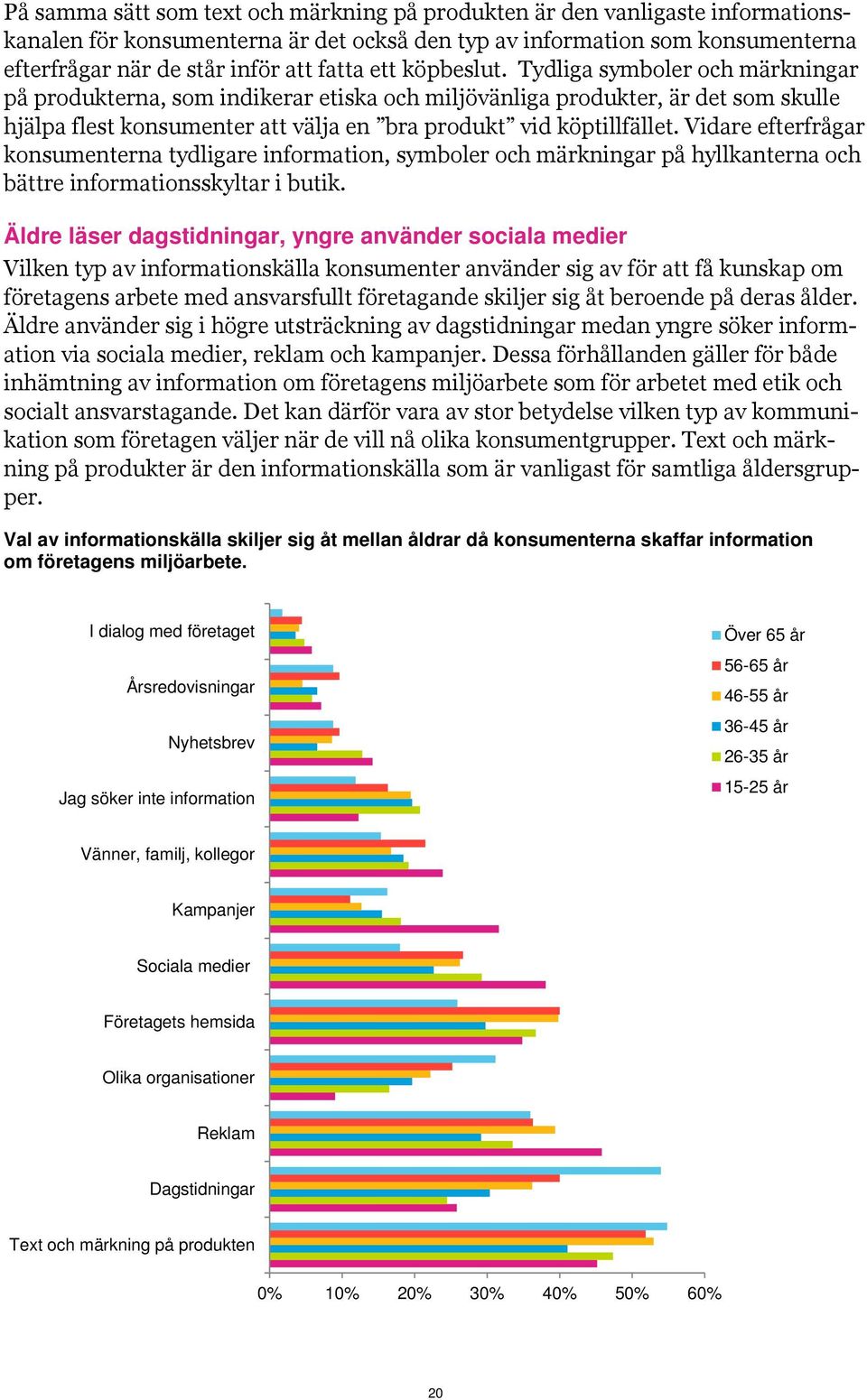 Vidare efterfrågar konsumenterna tydligare information, symboler och märkningar på hyllkanterna och bättre informationsskyltar i butik.