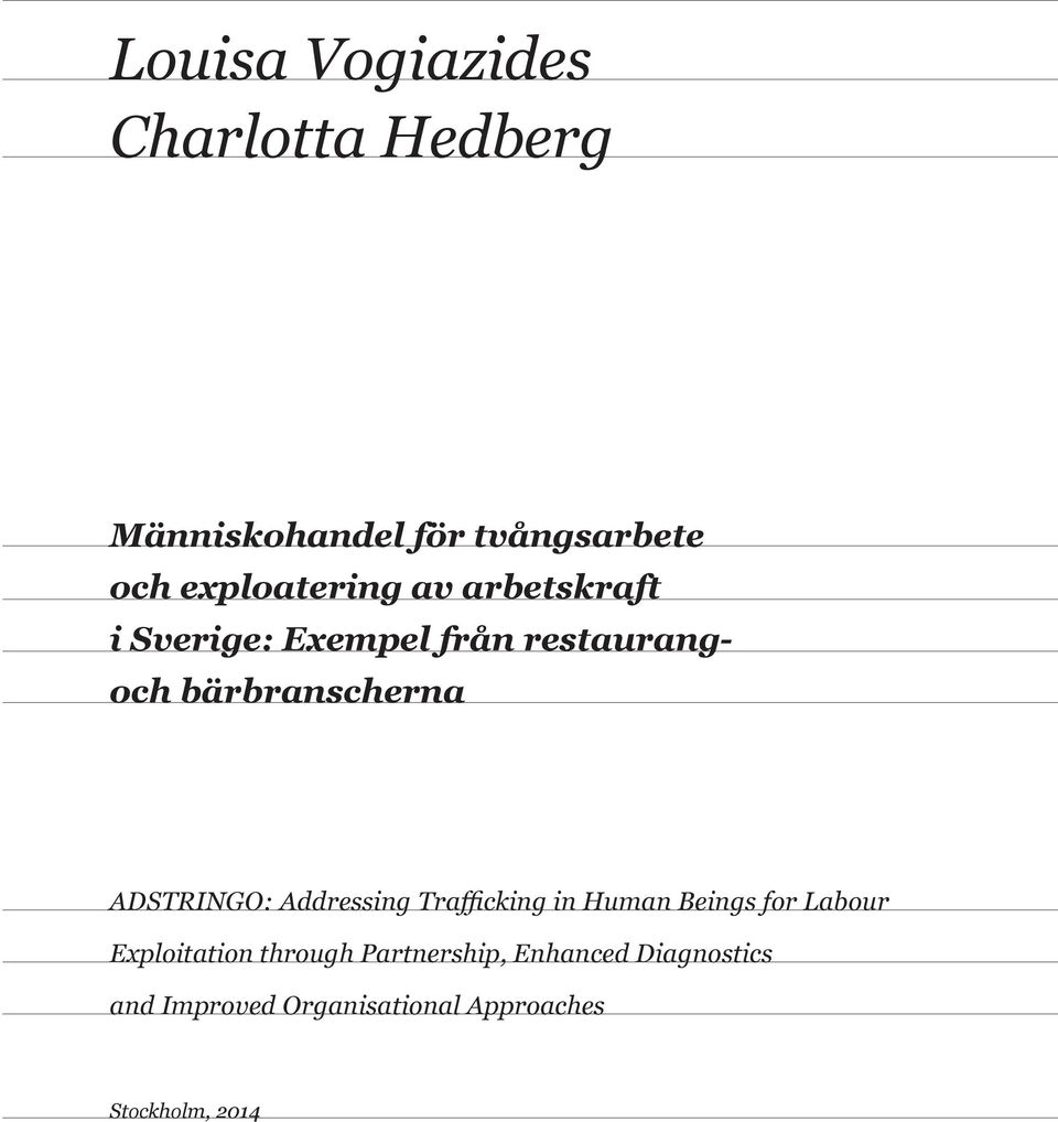 ADSTRINGO: Addressing Trafficking in Human Beings for Labour Exploitation