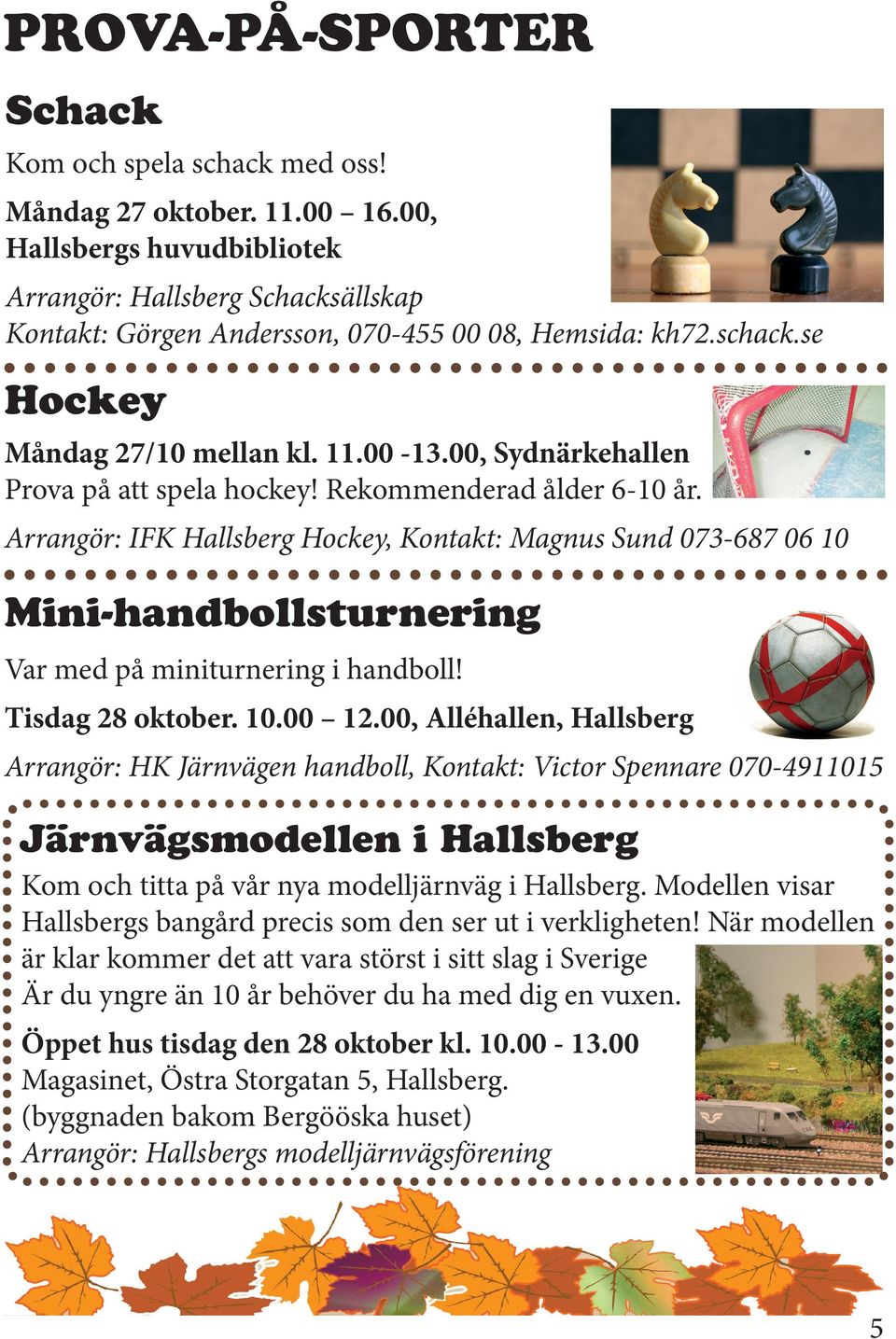 00, Sydnärkehallen Prova på att spela hockey! Rekommenderad ålder 6-10 år.