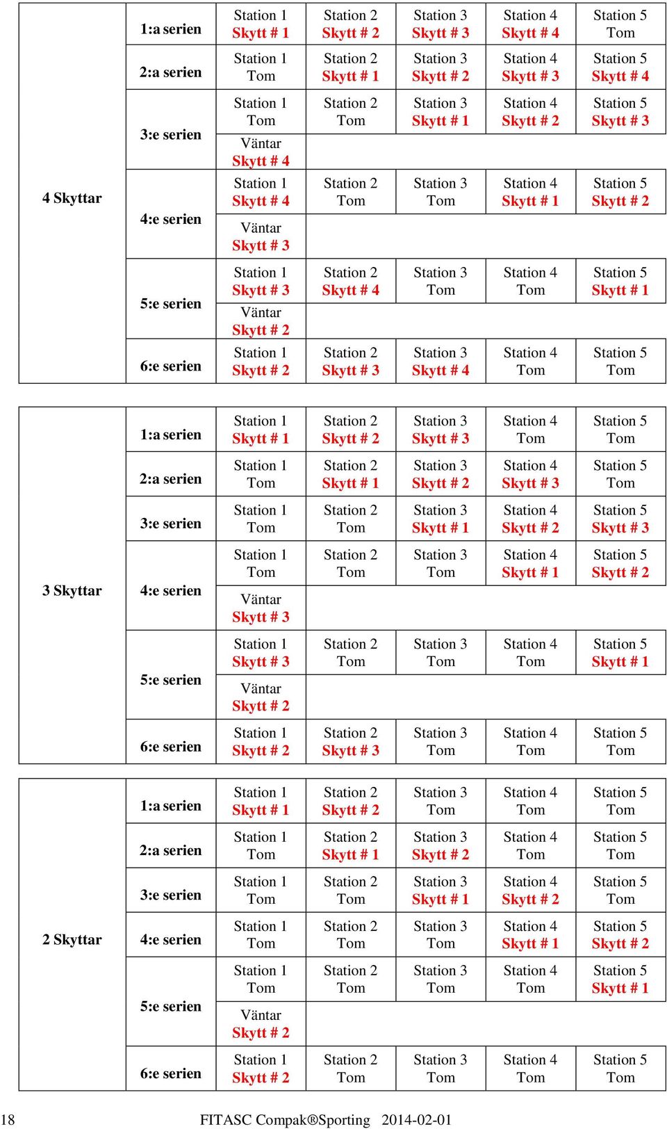 5:e serien 6:e serien 1:a serien 2:a serien 3:e serien 2 Skyttar