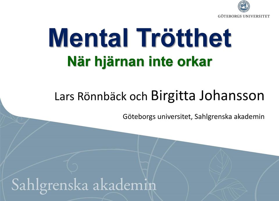 Birgitta Johansson Göteborgs