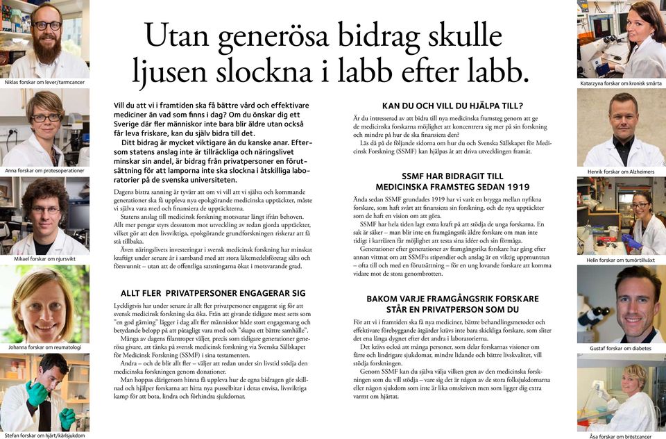 Om du önskar dig ett Sverige där fler människor inte bara blir äldre utan också får leva friskare, kan du själv bidra till det. Ditt bidrag är mycket viktigare än du kanske anar.